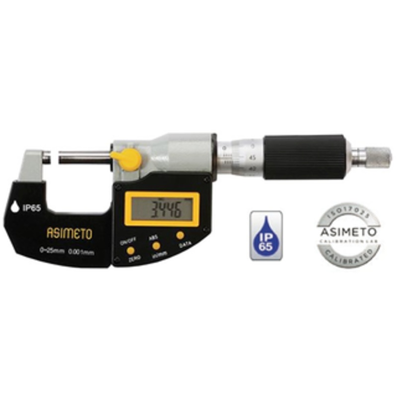 Asimeto IP65 Digital Outside Micrometer 4-5/100-125mm Range – 7105055