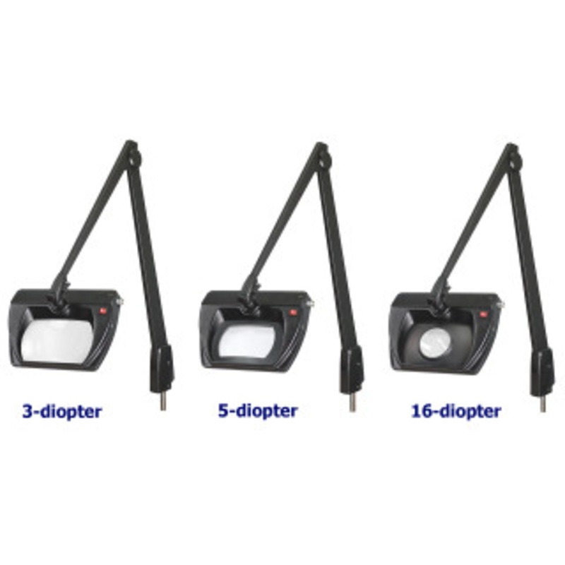 Dazor LED Stretchview 42 Pivot Base Magnifiers, ESD-Safe