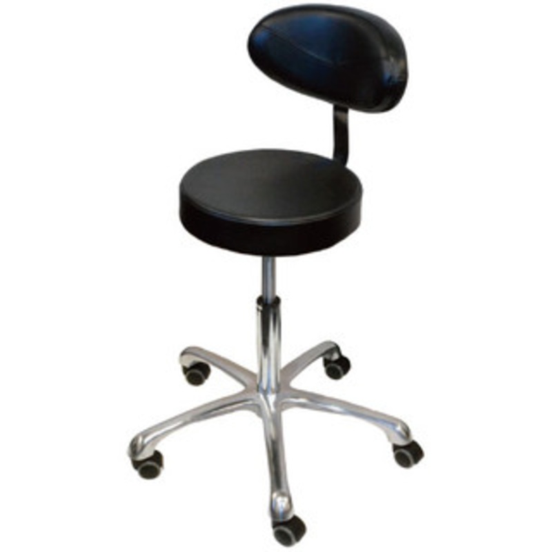 Grobet Pneumatic Stool With Padded Back Support – 13.065