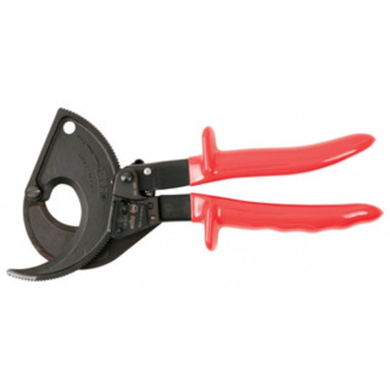 Wiha Insulated Ratcheting Cable Cutters 750 MCM, 11 OAL – 11975
