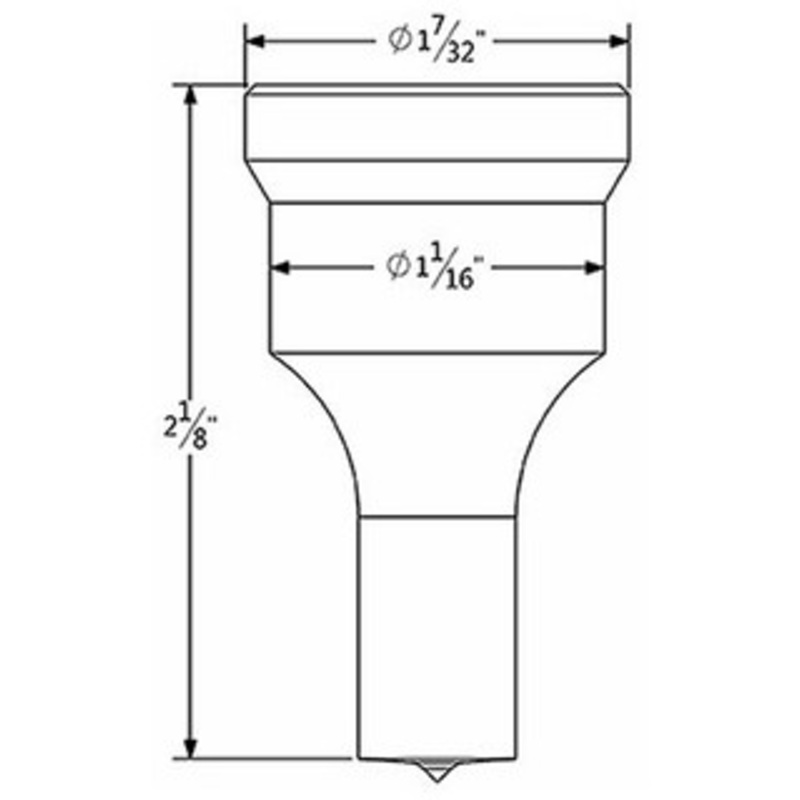 219 Oblong Punch 1/4 x 3/4 with 1/4 x 1/8 Single Keyway – 21990824