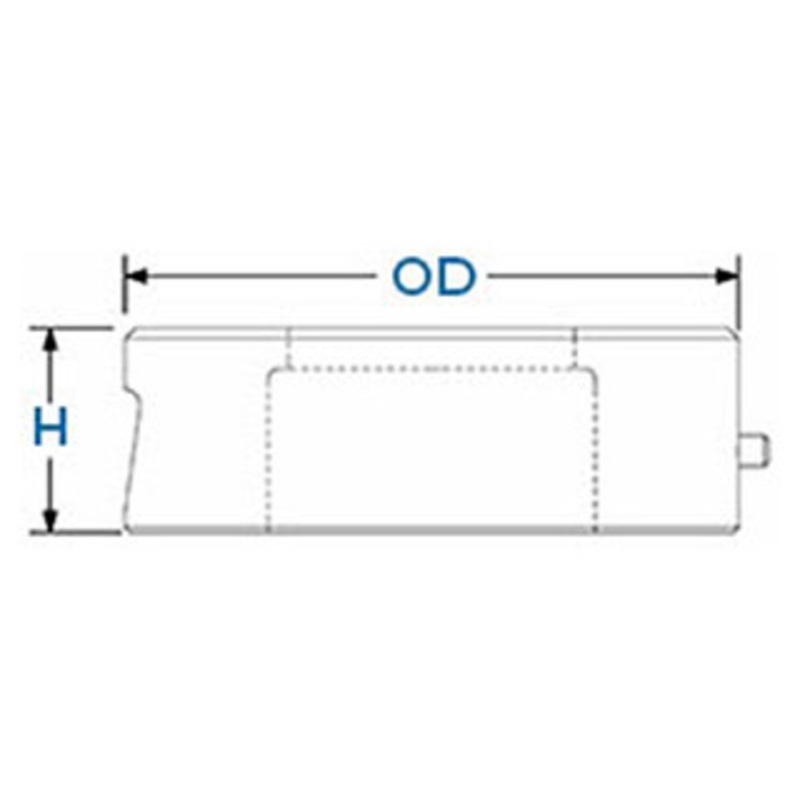 28XX Oblong Die 4-3/4OD with 2 Whistle Spots – D28XOB4-3/4