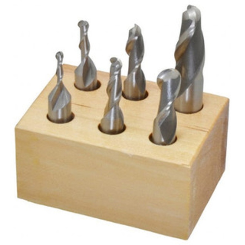Interstate HSS 2-Flute Ball End Mill Sets, Single End