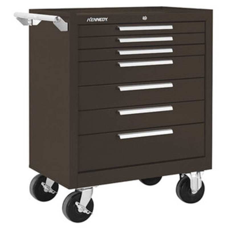 Kennedy K2000 29 7-Drawer Roller Cabinet, Brown Wrinkle – 297XB