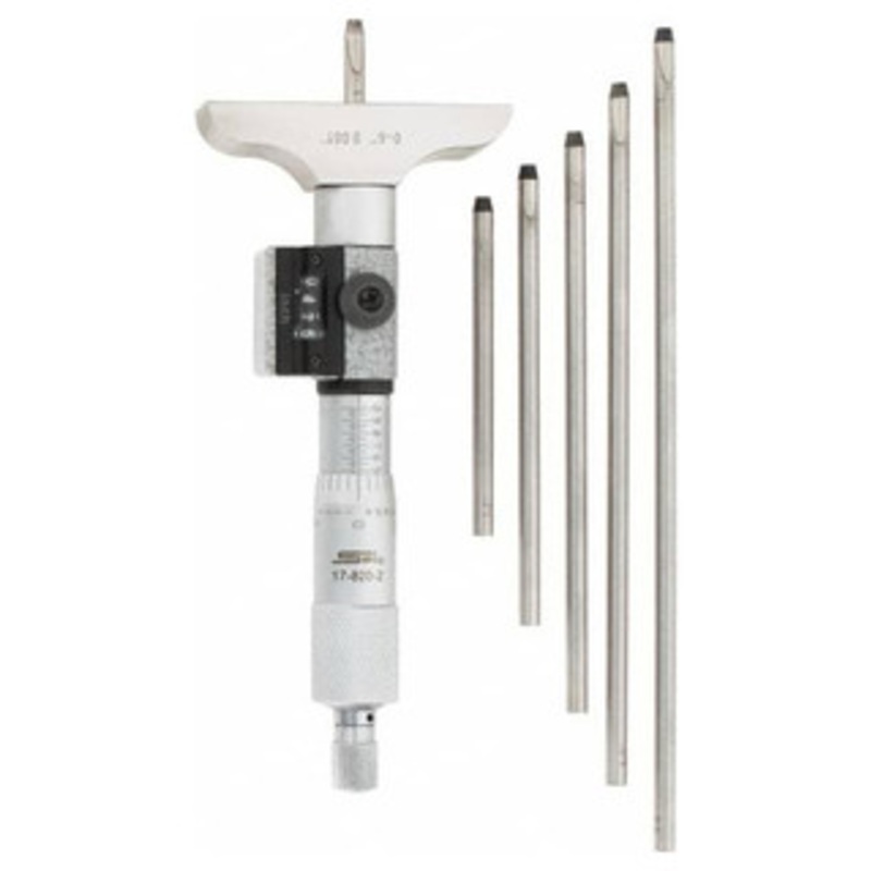 SPI Digit Depth Micrometer, 0-6 Range, 2-1/2 Base Width – 17-820-2