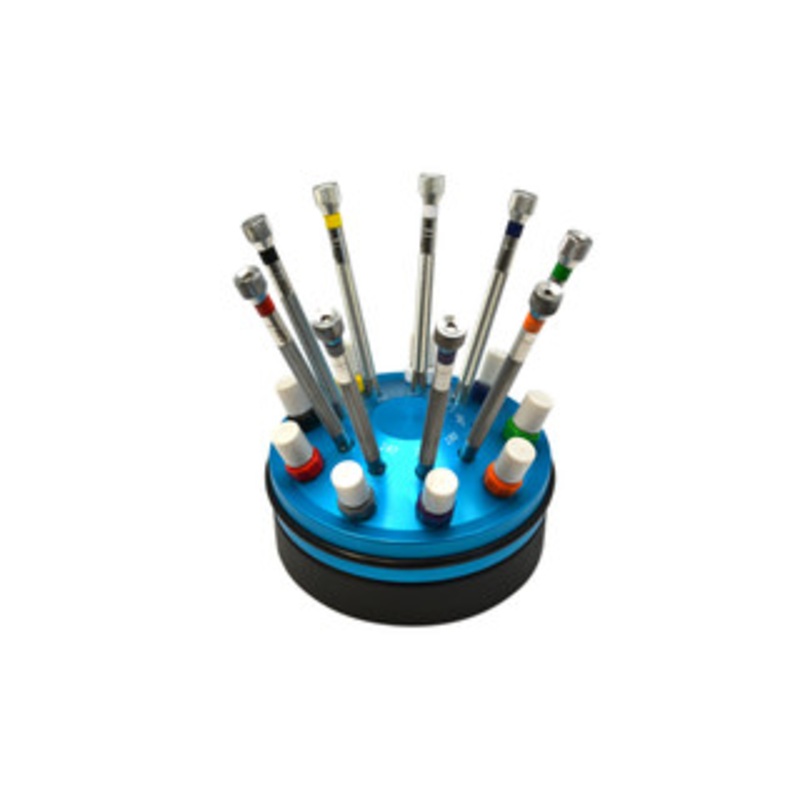 Grobet Pro 9-Piece Miniature Screwdriver Set in Rotating Stand, Item No. 52.585 – 52.585