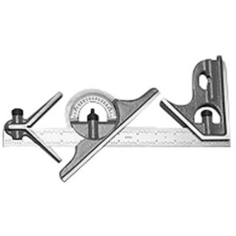 Precise Combination Square Set 12 Blade with 16R Graduation – 303-106-1