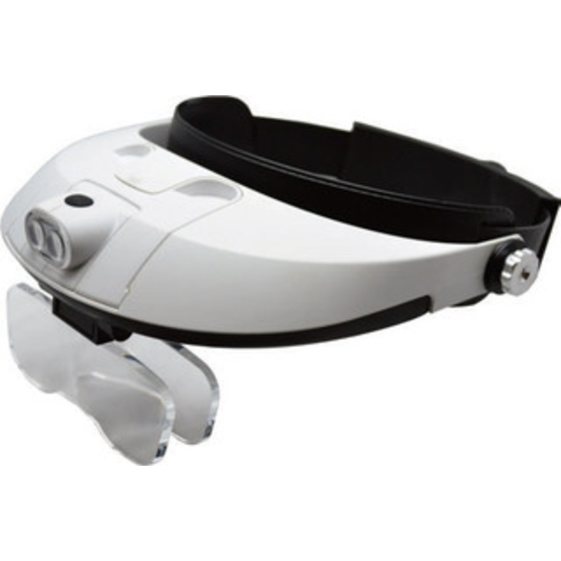 Grobet USA Headband Magnifiers – 2 LED Illuminating – 29-568