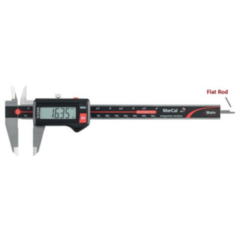 MAHR Digital Caliper MarCal 16 EWRi, 6/150mm, Flat Depth Rod w/ Friction Wheel – 4103403
