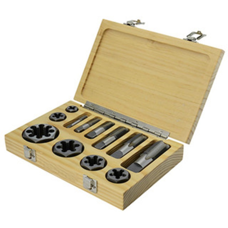 Precise 12 Piece HSS NPT Taper Pipe Tap & Hex Die Set – 1011-3312