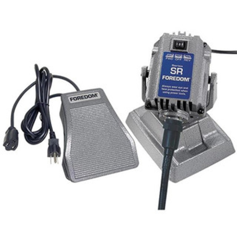 Foredom Flexible Shaft 1/6 HP SR Benchtop Motor With SXR Foot Control In Cast Iron Housing – M.SRB-SCT