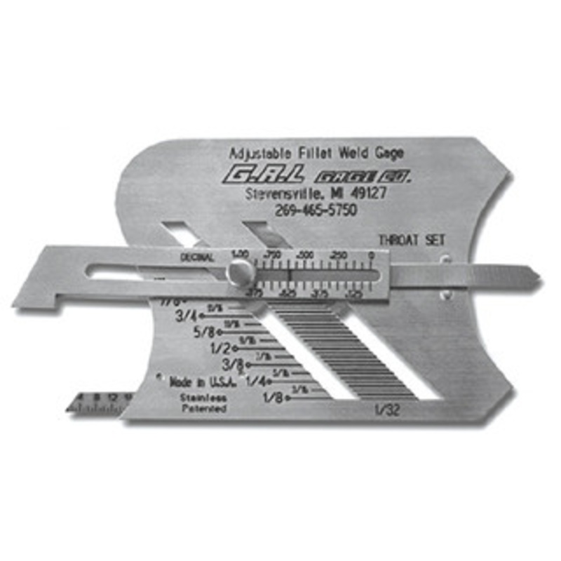 G.A.L. Gage Adjustable Fillet Weld Gauge Inch – GAL-3