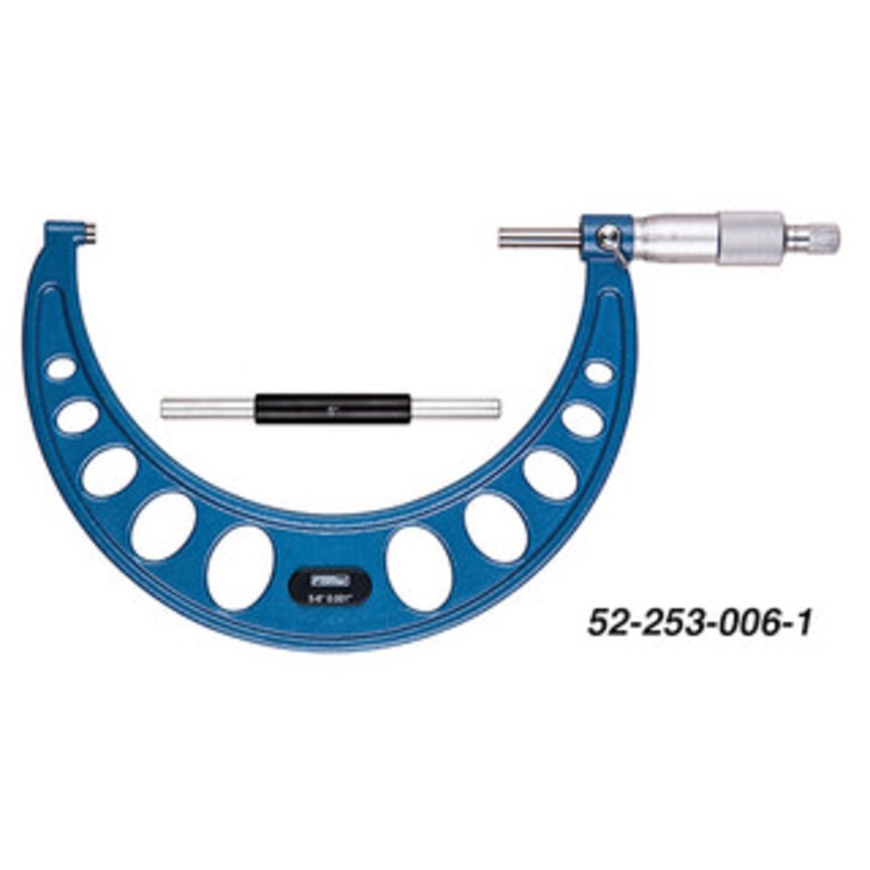 Fowler 5-6 w/Standard, Ratchet .001 Graduation Outside Inch Micrometer – 52-253-006-1