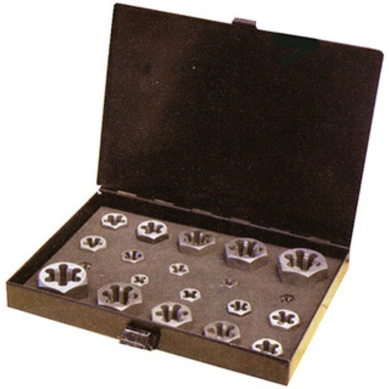 Precise 20 Piece Hexagon Rethreading Die Set – 1017-0020