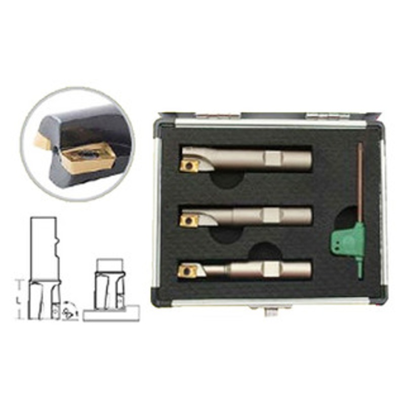 Precise 3 Piece Square Shoulder Indexable End Mill Set – 5822-0360