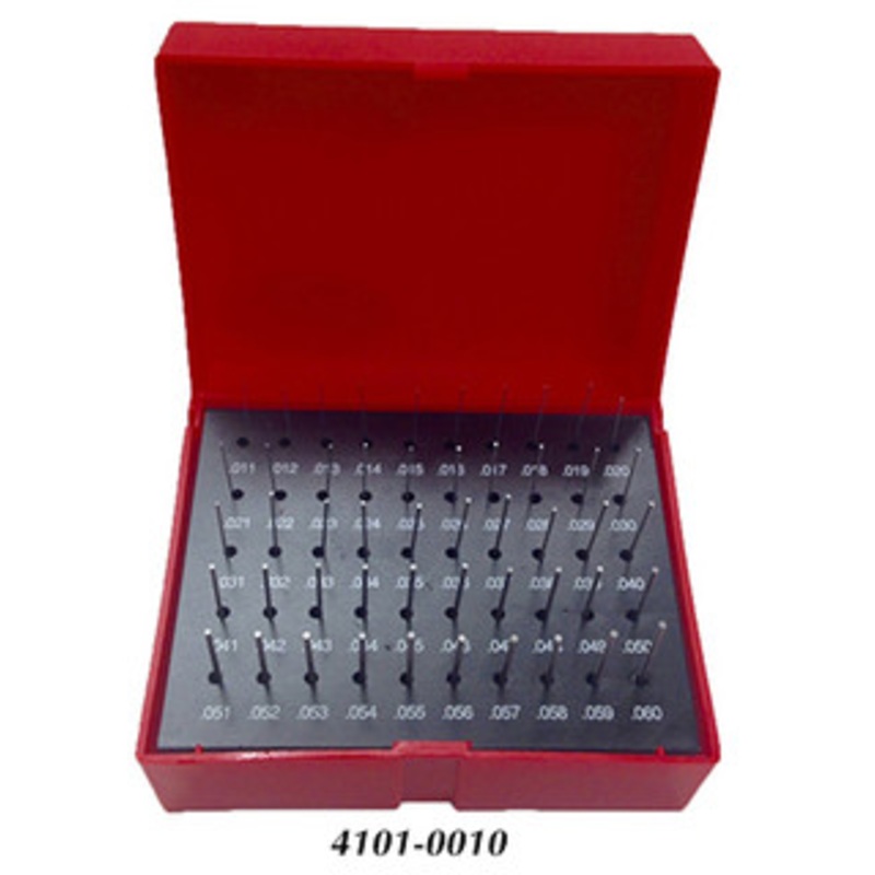 Precise 50 Piece Standard Steel Pin Gage Set – 4101-0010