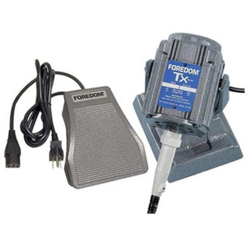 Foredom Flexible Shaft 1/3 HP TXH Benchtop Motor With SXR Foot Control In Cast Iron Housing – M.TXB-SXR