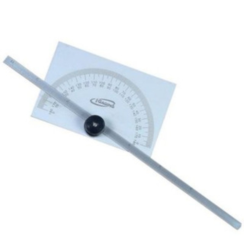 iGaging 2-In-1, 6 180 Degree Steel Protractor + Depth Gauge – 36-618