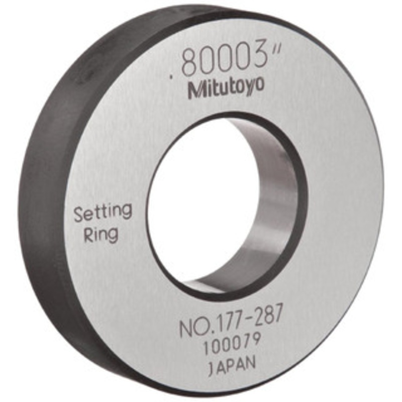Mitutoyo Steel Setting Ring, Nominal Size 0.80 – 177-287