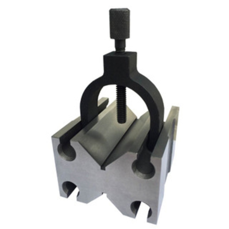 Precise Toolmaker V-Blocks w/ Slot-In-Clamp