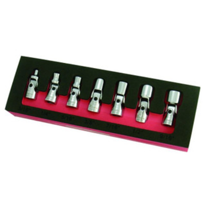 Astro Pneumatic 7 Piece 1/4 Drive Flex Socket Set – 6 Point – SAE – 7407