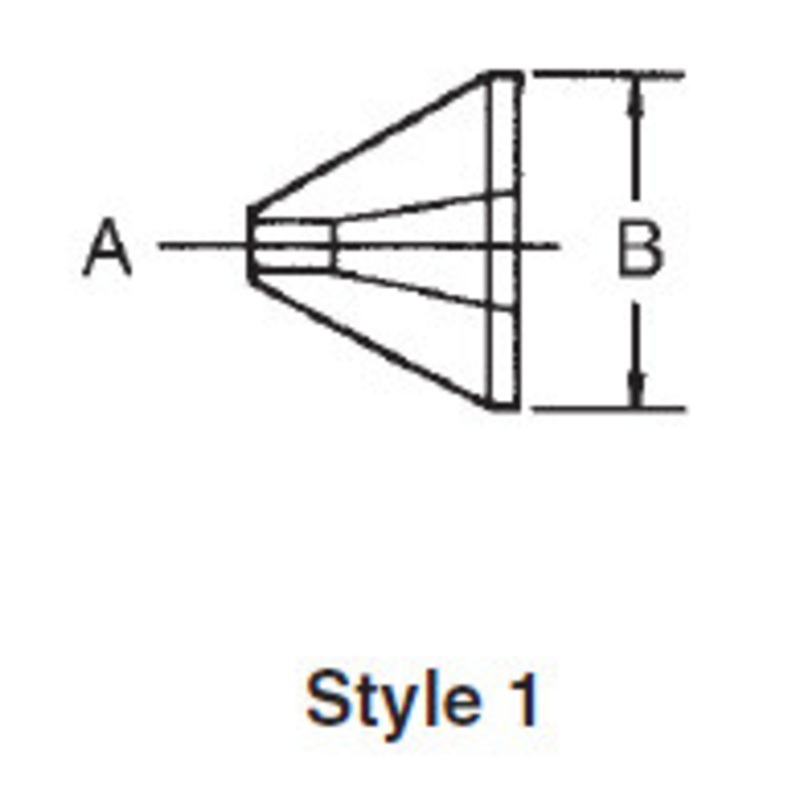Riten Interchangeable Bell Head Adapter, Style 1, Center Type IV – 00431