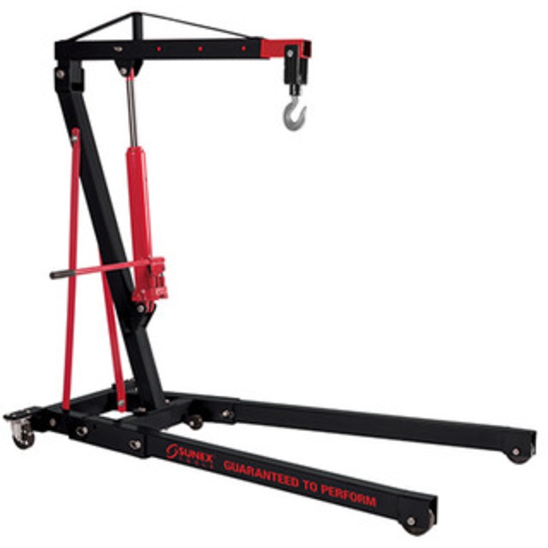 Sunex 2 Ton Folding Engine Crane with Dual Pump Pistons – 5222-1