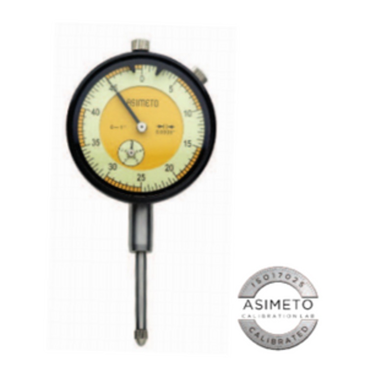 Asimeto Dial Indicator AGD2, 2 Range, 0.001 Graduation, 0-100 Reading – 7402511