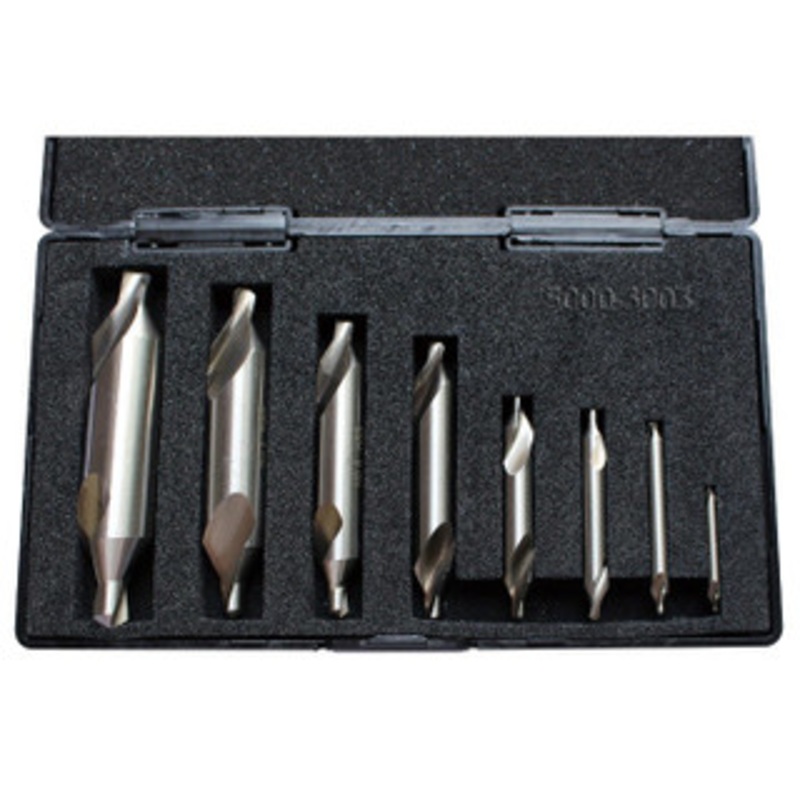 HHip Pro Series 8 Piece HSS Center Drill Set, No.1-No.8  – 5000-3003