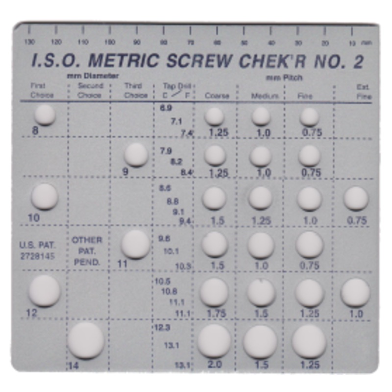 Screw Checker Gage, 8mm to 14mm Screw Checker – 02130