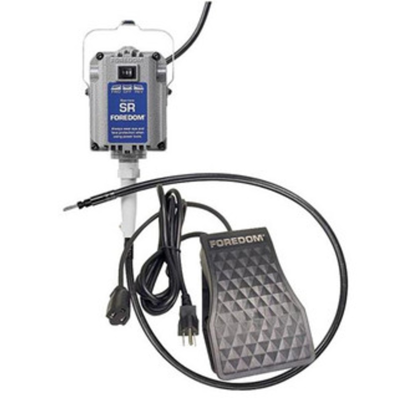 Foredom Flexible Shaft 1/6 HP SR Hanging Motor With TXR Foot Control In Plastic Housing – M.SR-FCT