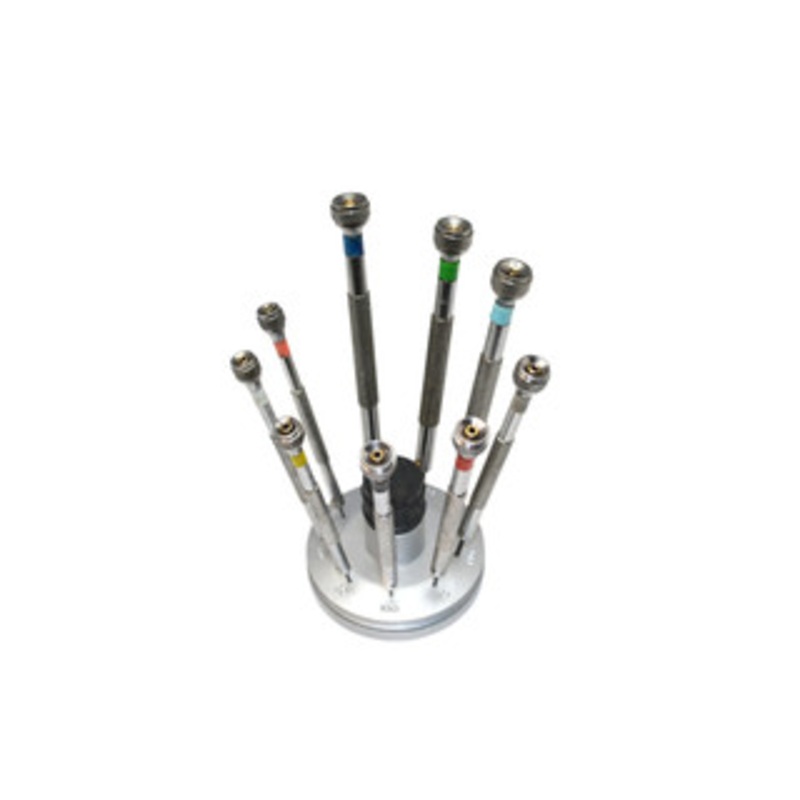 Grobet Budget Mini Screwdriver Set in Fixed Stand, Item No. 52.586 – 52.586