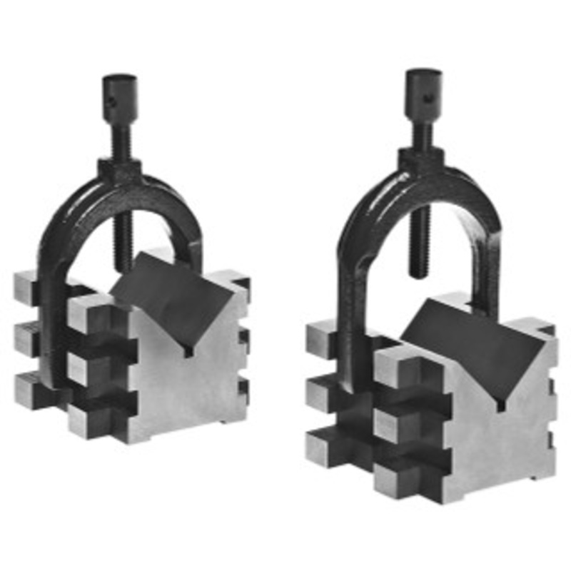 Brown & Sharpe No. 750-2 V-Blocks and Clamps – 599-750-2