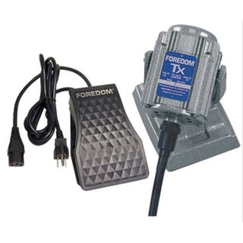Foredom Flexible Shaft 1/3 HP TXH Benchtop Motor With TXR Foot Control In Plastic Housing – M.TXBH-TXR