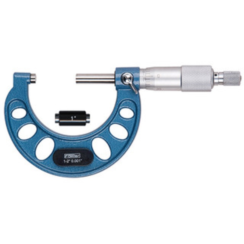 Fowler 1-2 w/Standard, Ratchet .001 Graduation Outside Inch Micrometer – 52-253-102-1