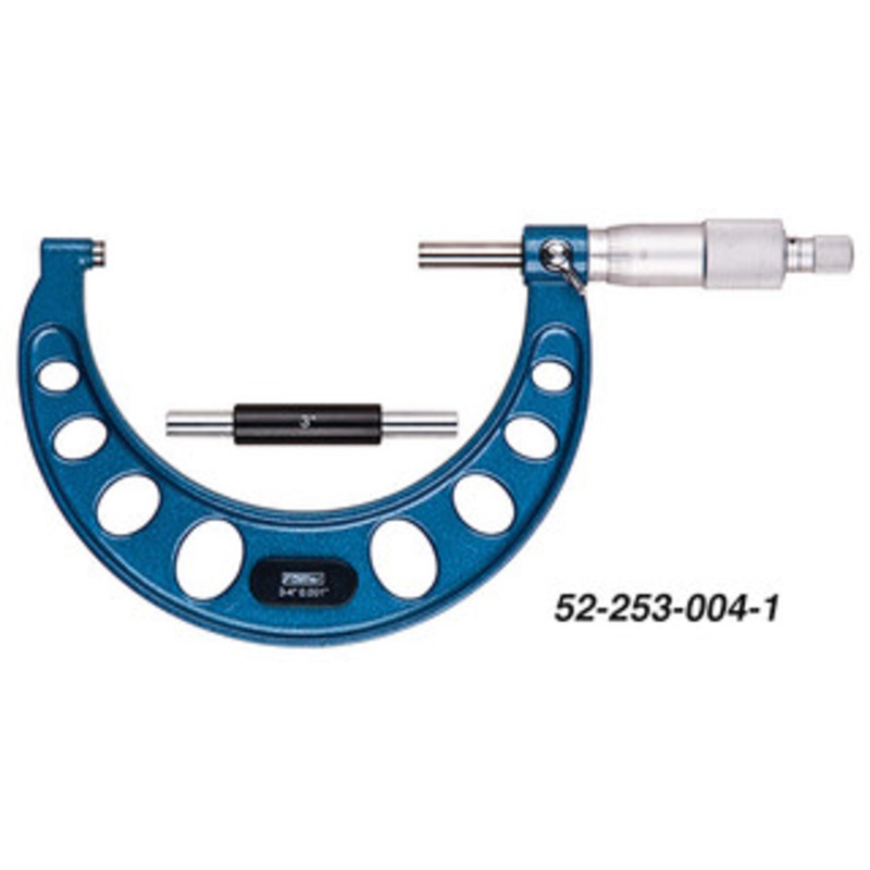 Fowler 3-4 w/Standard, Ratchet .001 Graduation Outside Inch Micrometer – 52-253-004-1