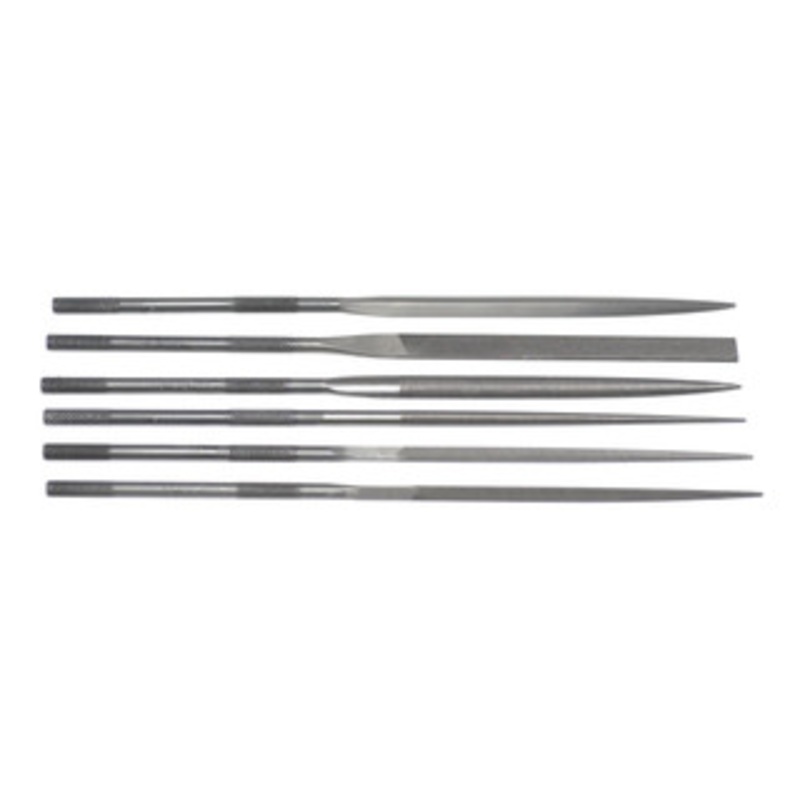 Grobet USA 16cm, 6-pc Needle File Set, Cut 4 – 31.68101