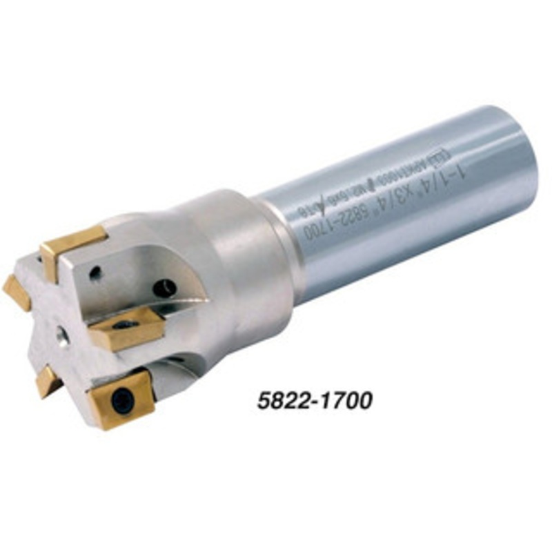 Precise 1-1/4 Dia. Square Shoulder Coolant-Thru Indexable End Mill – 5822-1700