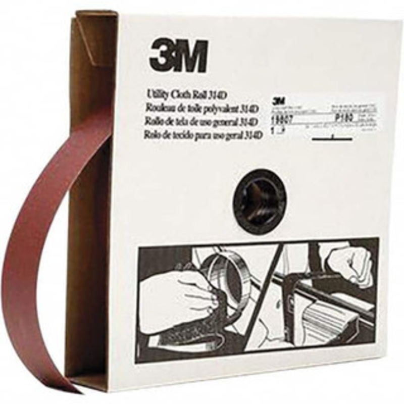 3M 1-1/2 x 50 Yd 180 Grit Aluminum Oxide Shop Roll Very Fine Grade, J Weighted Cloth Backing 7000118527 – 06363501