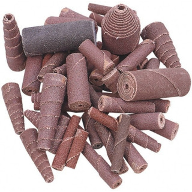 Merit Abrasives 3/4 Max Roll Diam x 2 OAL, 180 Grit Straight Cartridge Roll 3/16 Pilot Hole Diam, Very Fine Grade 08834180501 – 09054909