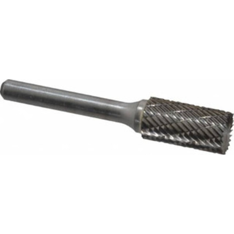 Atrax 1/2 Cut Diam, 1/4 Shank Diam, Carbide Double Cut Cylinder Burr with End Cut End Cut End, 2-3/4 OAL, 1 LOC SB-5DC-ATX – 85285948