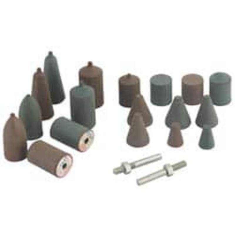 Cratex 20 Piece Rubber Cone Test Abrasive Point Set Includes 18 Cones & 2 Cone Mandrels 227 – 05010822