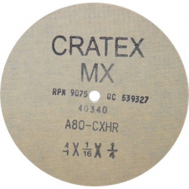 Cratex 4 Diam, 1/4 Hole, 80 Grit Aluminum Oxide Fiber Disc Medium 40340 – 03596681