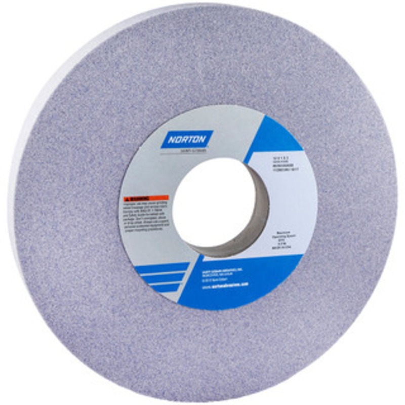 Norton 12 Diam x 3 Hole x 1 Thick, K Hardness, 80 Grit Surface Grinding Wheel Aluminum Oxide, Type 1, Medium Grade, 2,070 Max RPM, Vitrified Bond, No Recess 66253262532 – 05988605