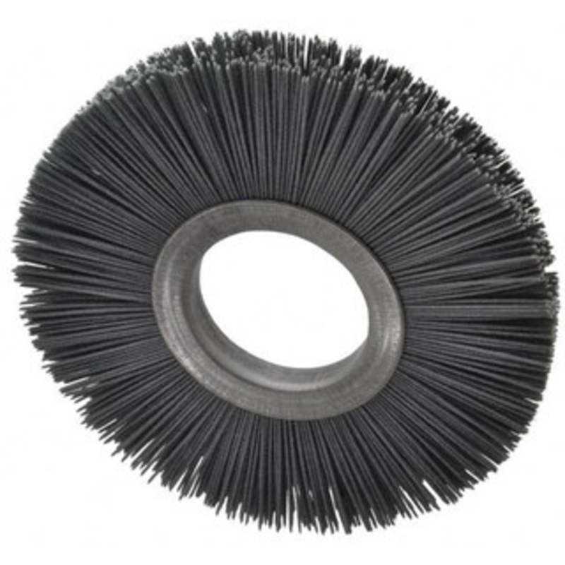 Osborn 6 OD, 2 Arbor Hole, Crimped Nylon Wheel Brush 1/2 Face Width, 1-5/8 Trim Length, 5,500 RPM 0002050200 – 06081376