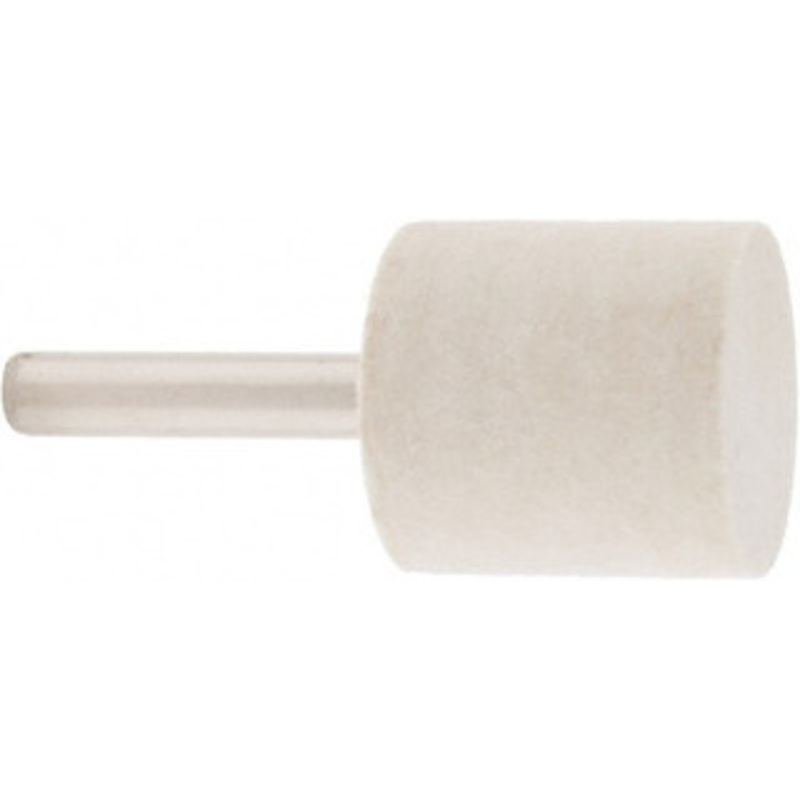 Value Collection 1 Diam 1/4 Shank Diam Hard Density Cylinder Shaped Mounted Bob 1 Head Length, 2 Shank Length, Wool Felt 516130 – 91068635