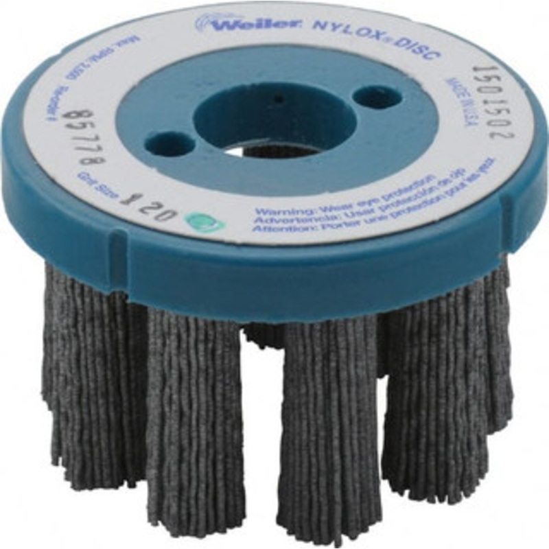 Weiler Abrasives 3 120 Grit Silicon Carbide Crimped Disc Brush Fine Grade, Plain Hole Connector, 1-1/2 Trim Length, 7/8 Arbor Hole 85778 – 82073651