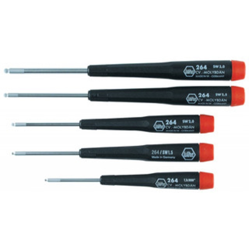 Wiha Precision Ball End Hex Metric Driver 5 Piece Set – 26491