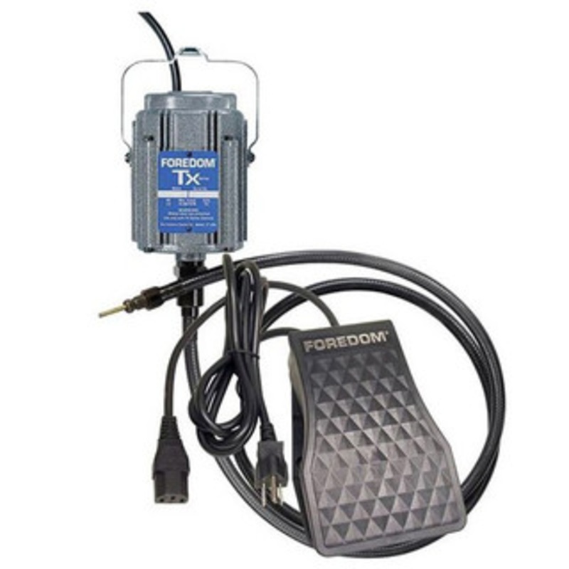 Foredom Flexible Shaft 1/3 HP TXH Hanging Motor With TXR Foot Control In Plastic Housing – M.TXH-TXR