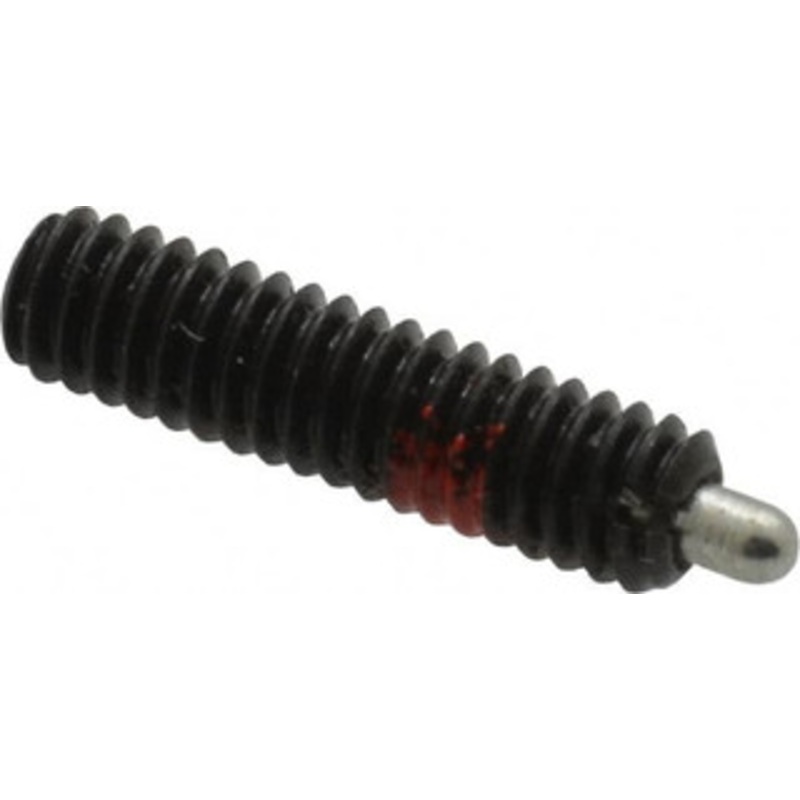 Jergens 8-32, 5/8 Thread Length, 3/32 Plunger Projection, Steel Threaded Spring Plunger 0.07 Max Plunger Diam, 5/8 Plunger Length, 0.7 Lb Init End Force, 2.3 Lb Final End Force, 5/64 Hex 27322 – 82410036